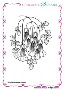 Hanging Flowers Single Rubber stamp  - A6